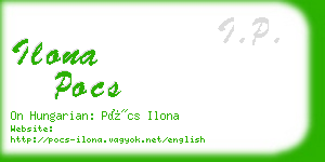 ilona pocs business card